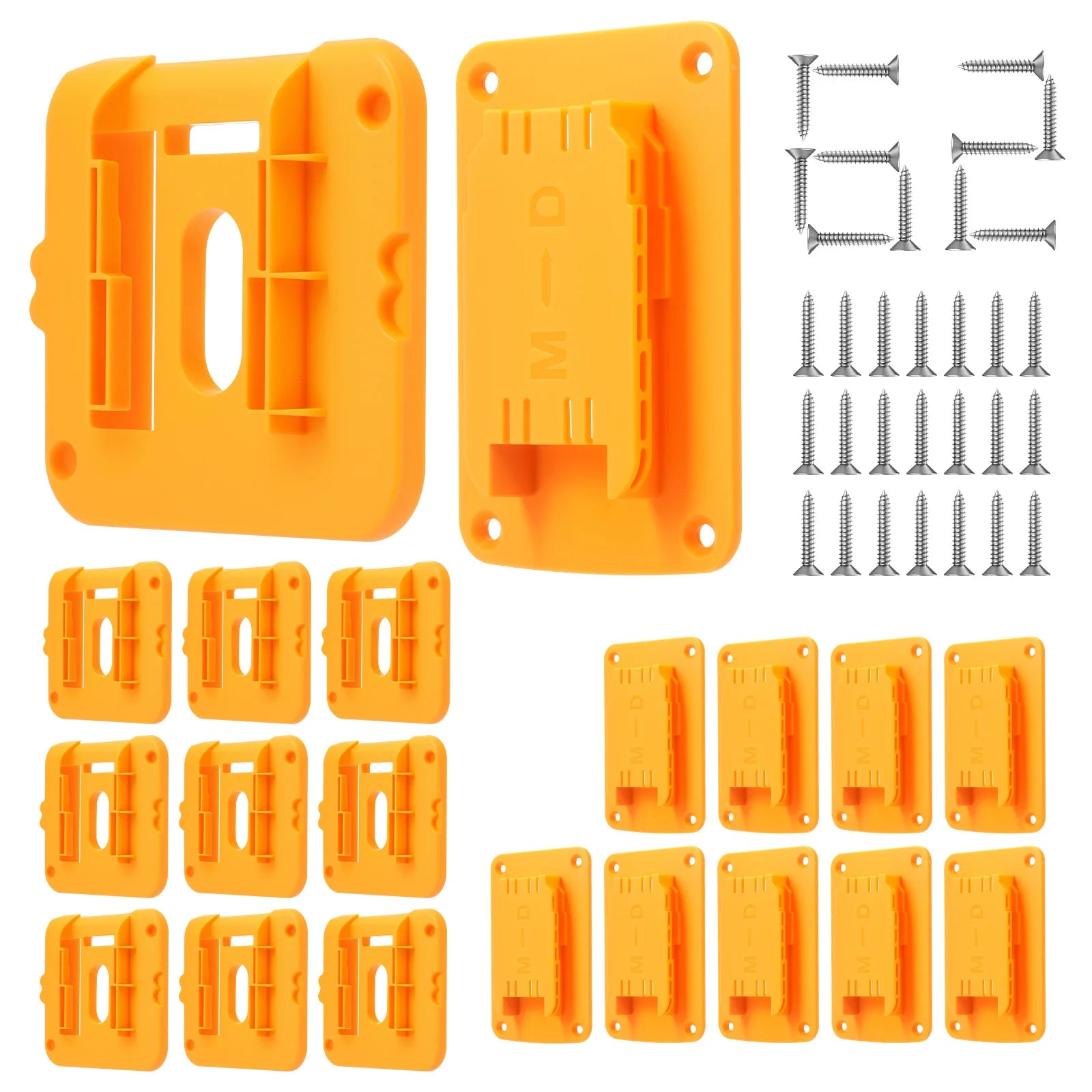 Tool Holders and Battery Mounts for Dewalt 20V and Milwaukee Tools ABS Drill and Battery Storage Rack for Garage, Workshop Zpaxo A 20pcs