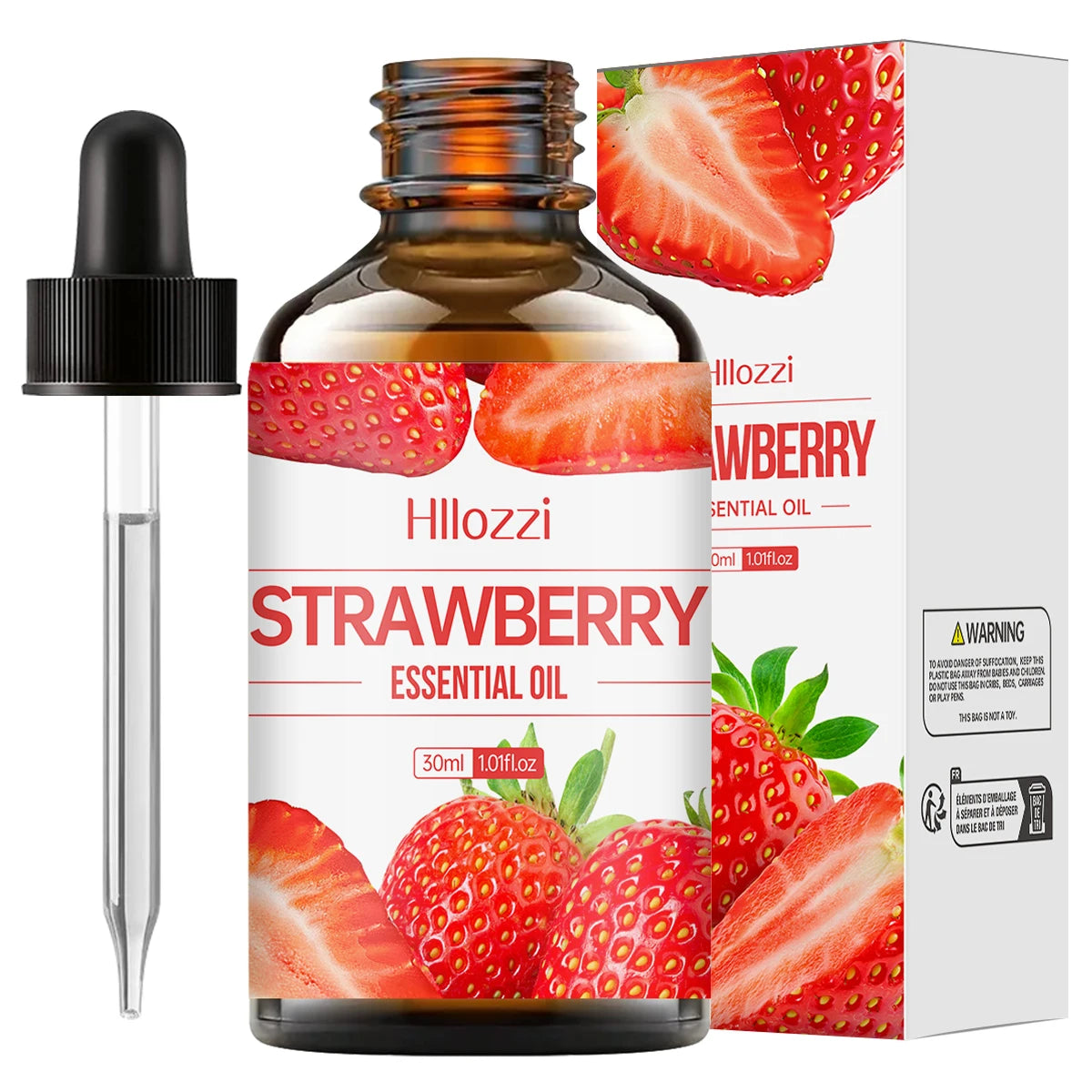 STRAWBERRY ESSENTIAL OIL a high-quality moisturizing nourishing massage oil with a refreshing scent, suitable for all skin types Zpaxo 30ml STRAWBERRY Other