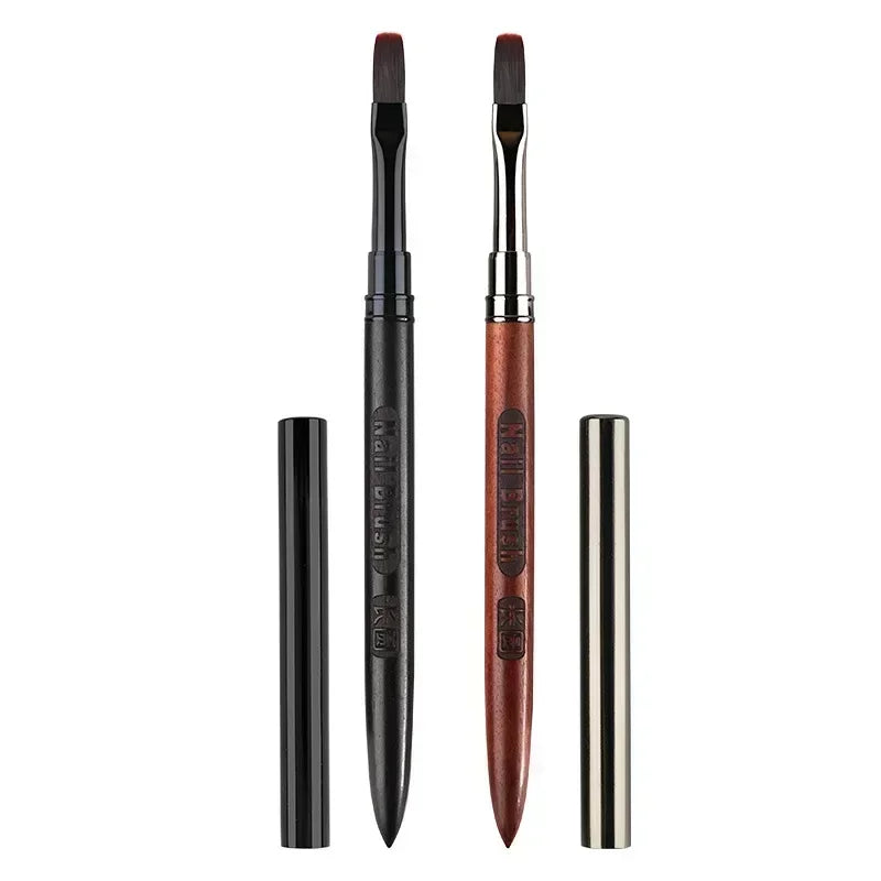 Wood Gel Painting Brush Nail Art for Gel Tip Extension Acrylic Builder Accessory Nail Art Brushes Manicure UV Gel Nails Brush Zpaxo