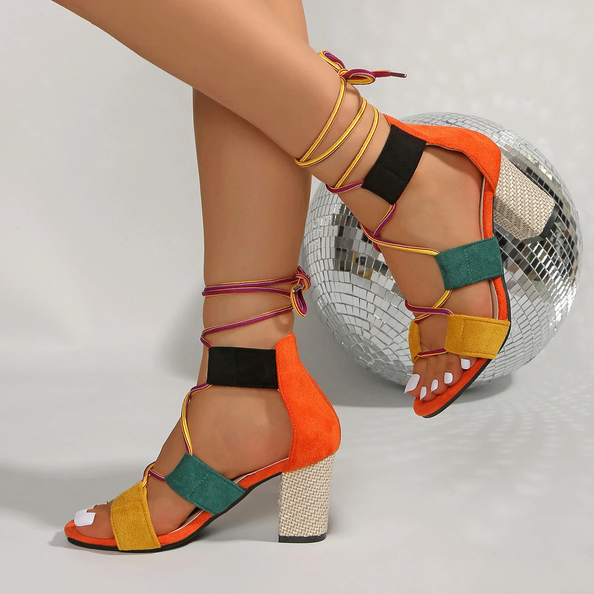 2025 Summer Fashion Women Heels Sandals Trend Designer Shoes Ankle Zpaxo