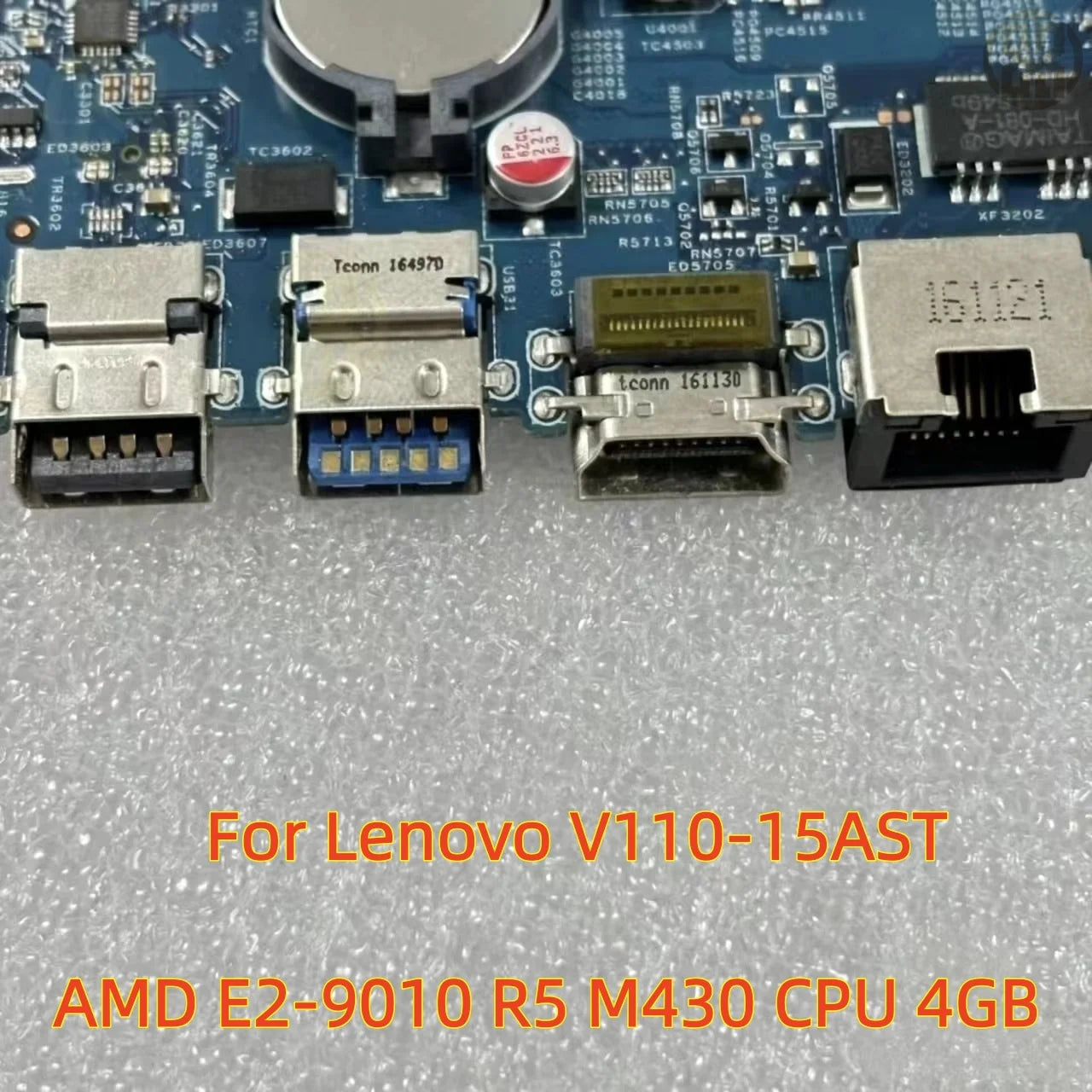 Lenovo V110-15AST Laptop Motherboard AMD E2-9010 R5 M430 CPU 4GB