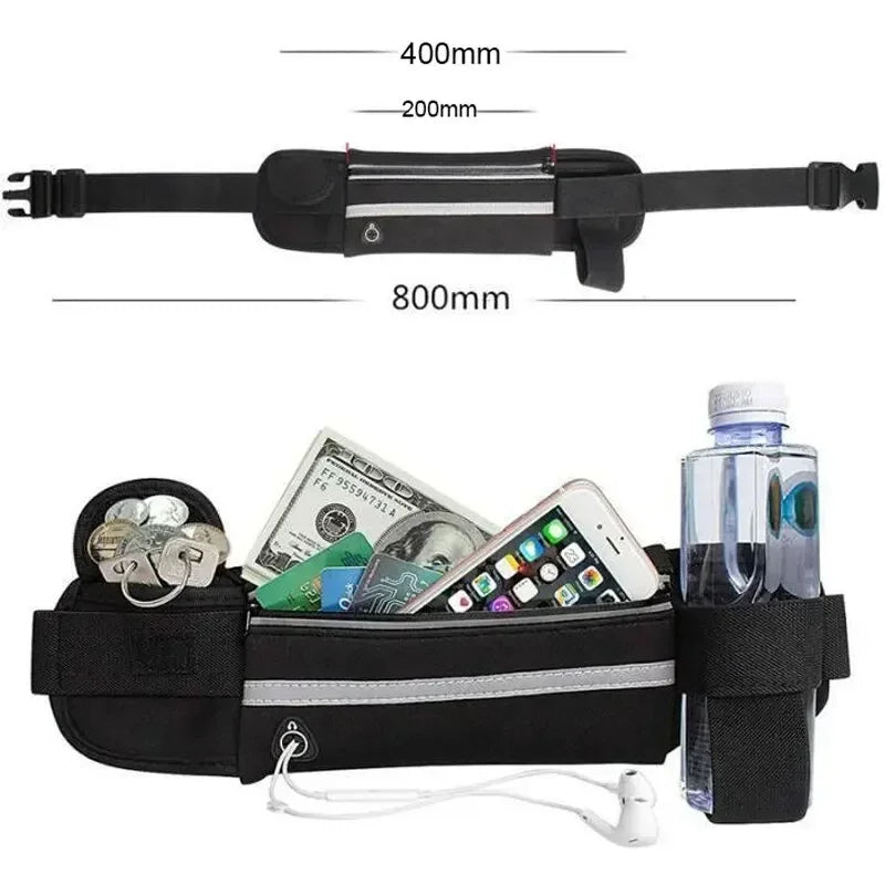 Running Sports Belt Wasit Pockets Men Women Hiking Outdoor Stretch