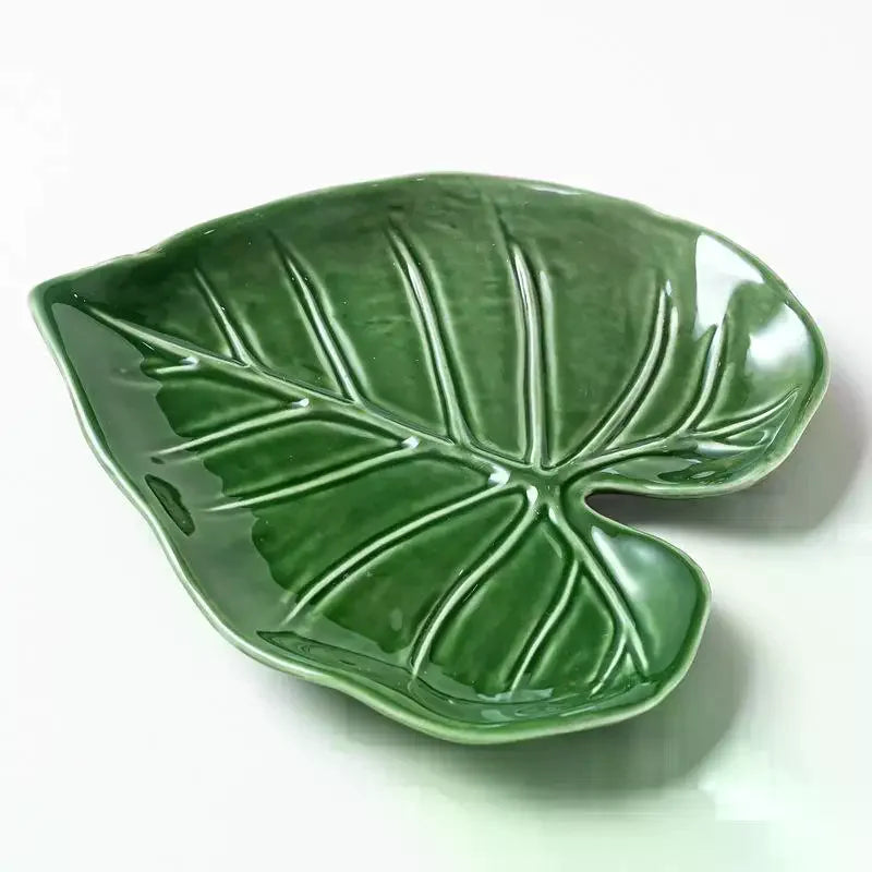 Ceramic Spatula Holder Kitchen Countertop Spoon Cute Leaf Design Zpaxo