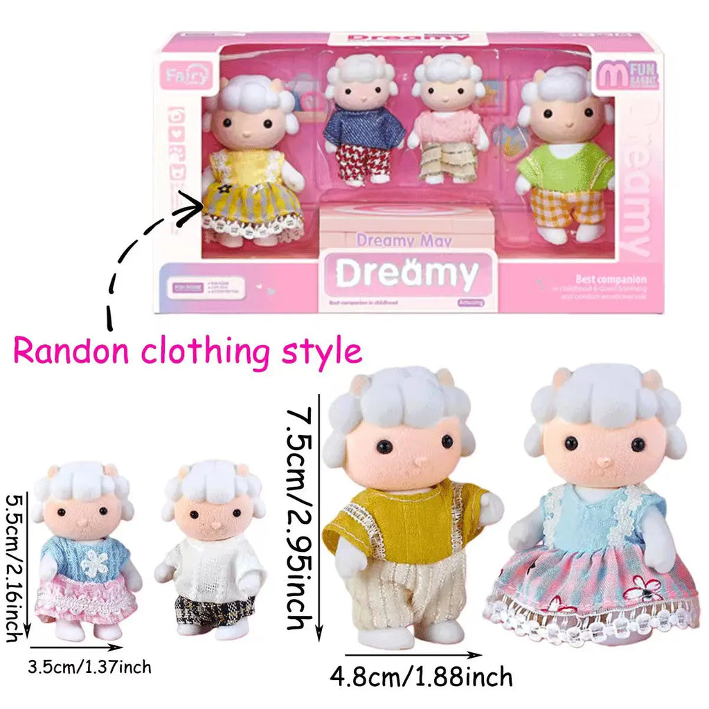 1 12 Scale Dollhouse Forest Family Doll Sheep Mini Furniture Pretend