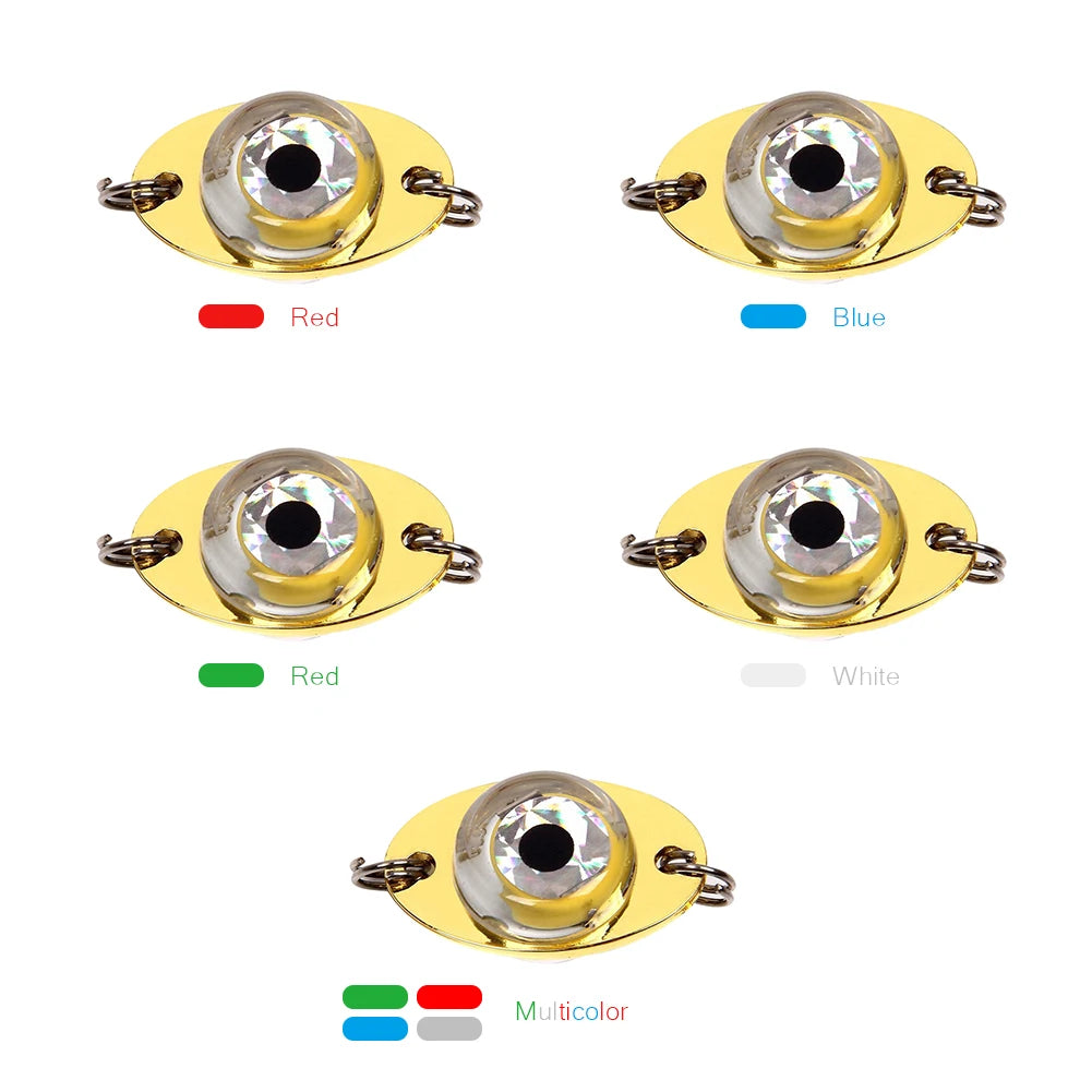 Underwater Fishing Light LED Lures Eye Shape Flashing Bait Lure Trap