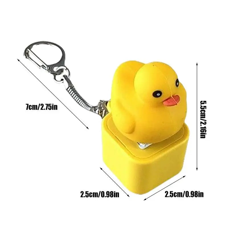 Cute Animal Toys Light Up Keychain Duck Toy Children Entertainment Accessories Finger Exercise Supplies For Nursery Zpaxo