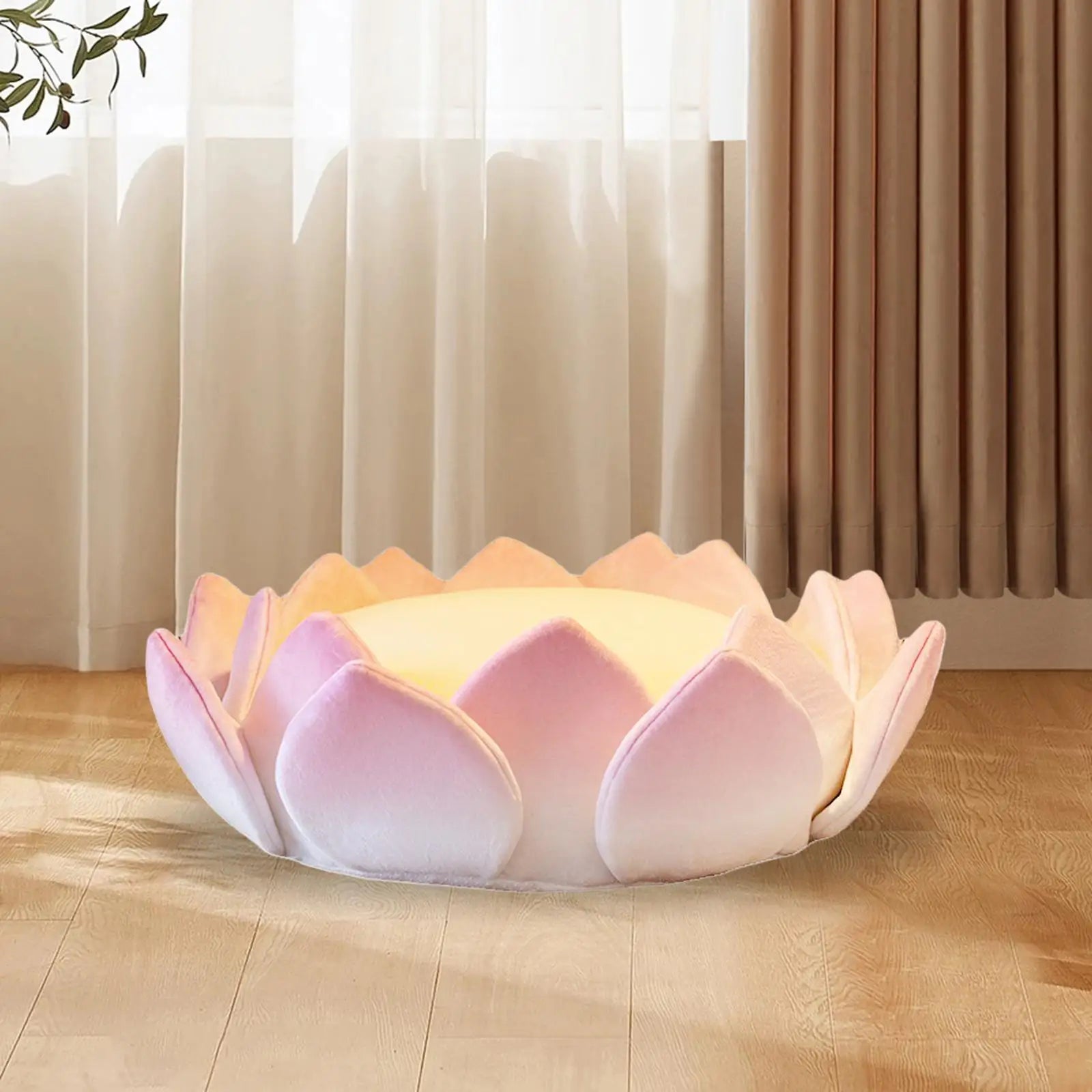 Lotus Flower Shaped Cushion Detachable Floor Pillow Floor Seating Cushion Meditation Cushion for Party Sofa Sitting Yoga Zpaxo