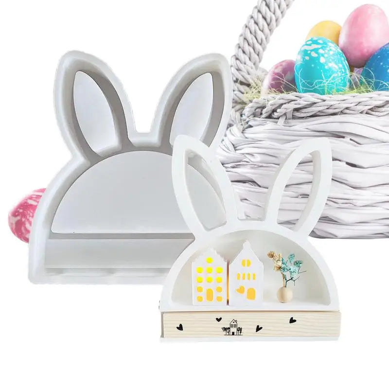 Rabbit Silicone Fondant Mold Bunny Candle Mould Semicircular Soap