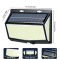 100 144 468 LED Solar PIR Motion Sensor Wall Light 3 Modes IP65 Zpaxo 468LED
