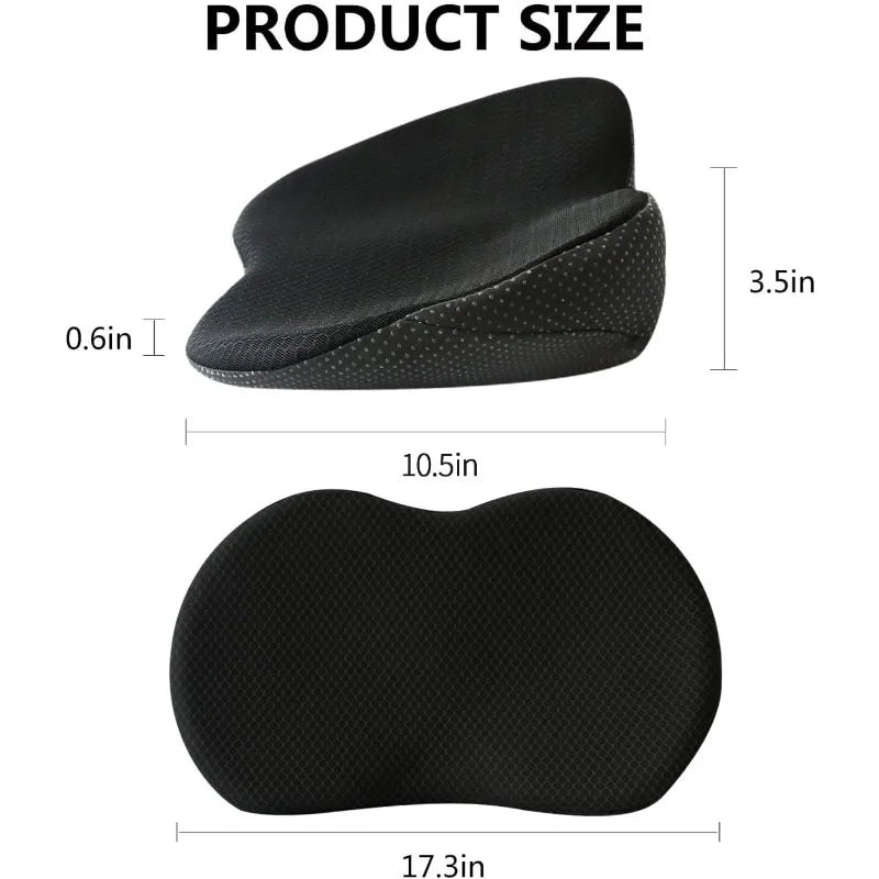 2-in-1 Memory Foam Car Seat Cushion – Ergonomic Driver Pad