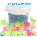 12 Kids Animals Toys Glow Dark Party Favors Stress Relief Squishy