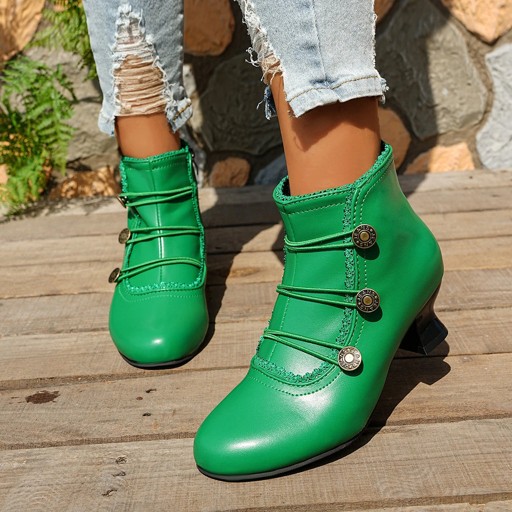 2025 Women Ankle Boots Fashion Comfortable Short Boots Retro Dress Party Shoes Ladies Autumn Winter Outdoor Pointed Shoes Female Zpaxo