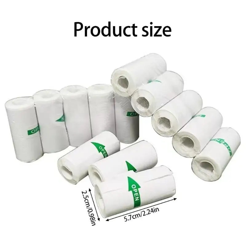 652F Colorful Thermals Sticker Paper 20Rolls Mini Printer Crafting Zpaxo