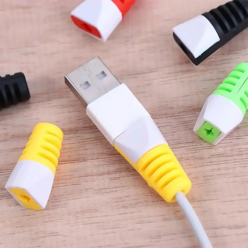 10-Pack USB Cable Protector Sleeves – Colorful Cord Savers Cable Protector Sleeve Zpaxo