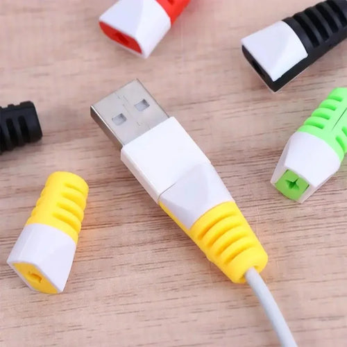 10-Pack USB Cable Protector Sleeves – Colorful Cord Savers Cable Protector Sleeve Zpaxo