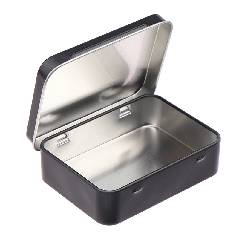 CM1PC Frosted-finish Hinged Metal Storage Box Tin-plated Steel