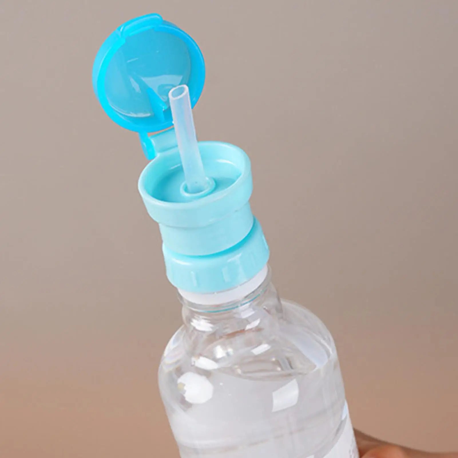 1PC Water Bottle Caps Spill Proof Juice Soda Water Bottle Twist Cover Caps With Straw Safe Drink Sippy Caps Feeding Drinkware Zpaxo