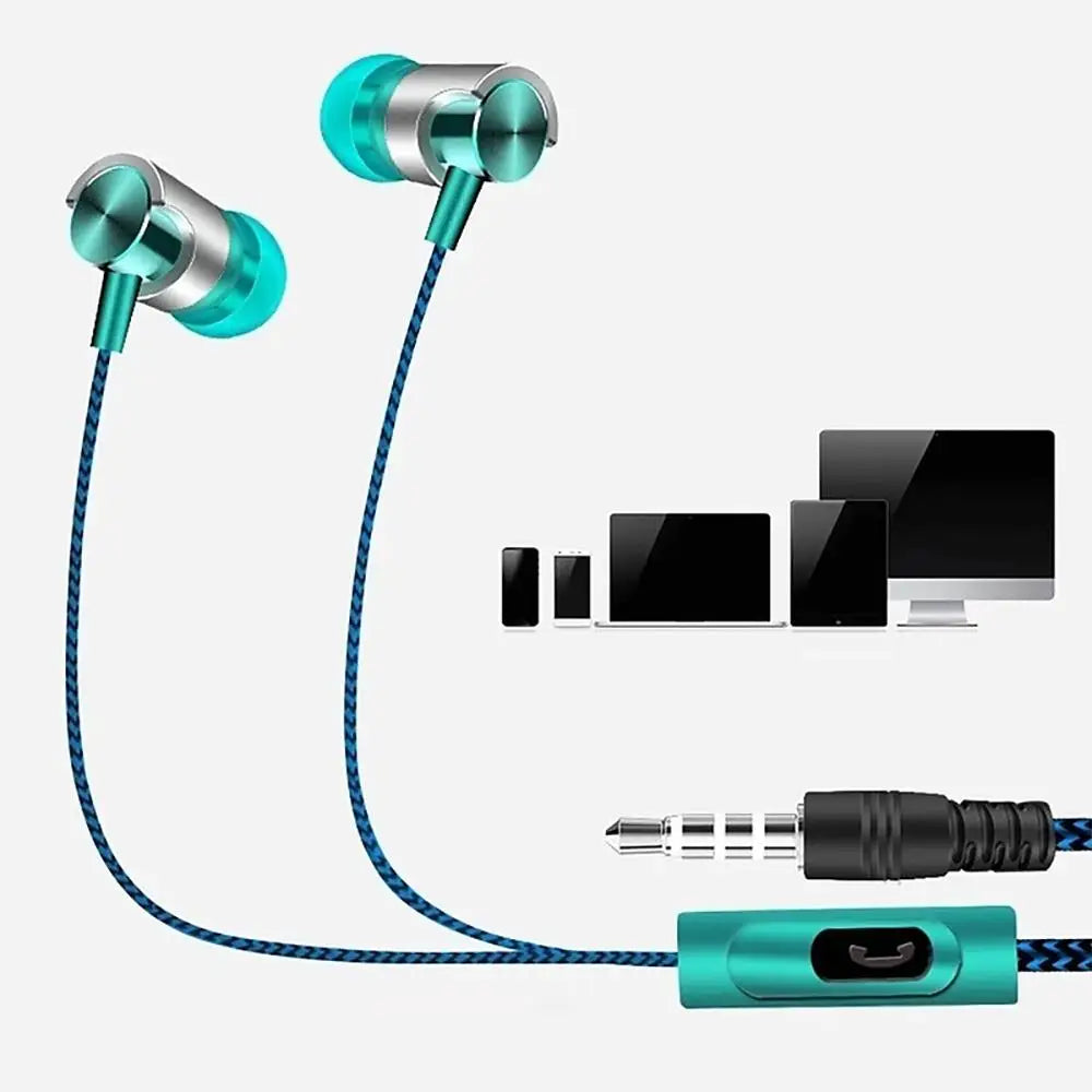 3.5mm Wired Headset Noise Canceling In-ear Earphones 9D HIFI Stereo In Ear Sports Music Headphone With HD Mic For Xiaomi Huawei Zpaxo