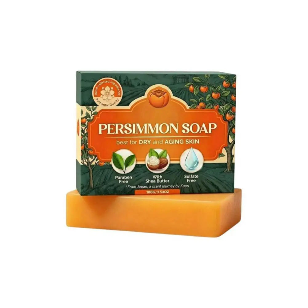 Persimmon Soap Bar for Body Odor Persimmon and Green Tea Extract For Men & Women Gentle on All Skin Types Natural Body Odor Soap Zpaxo 1pcs