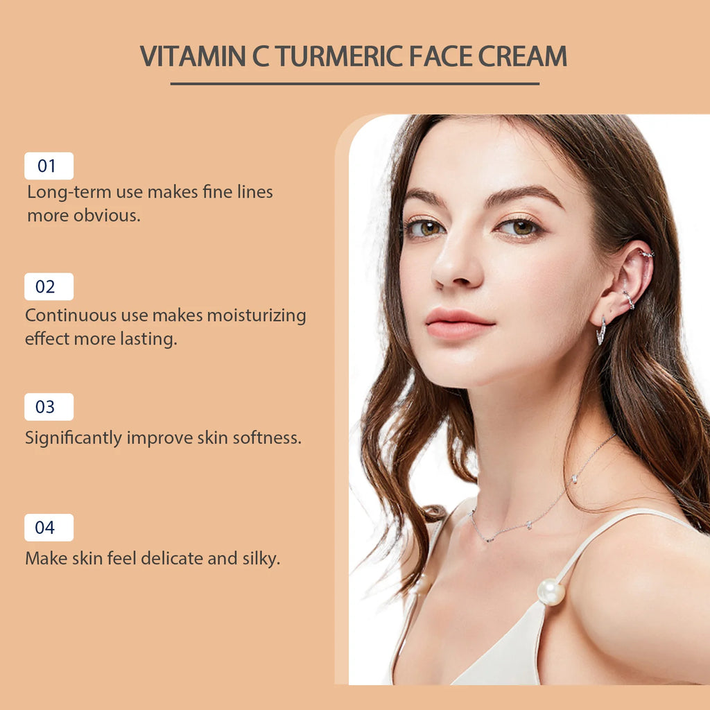 Turmeric Vitamin C Face Cream – Anti-Aging Moisturizer 60g Face Moisturizer Cream Zpaxo