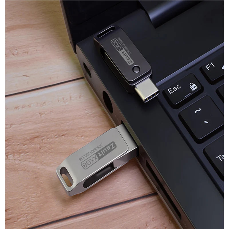 Zsuit Mini USB Flash Drive TYPE-C 2IN1 Pen Drives USB 3.0 Pendrive 32GB 16GB Flash Memory Stick 128GB U Disk Free Logo Gifts Zpaxo