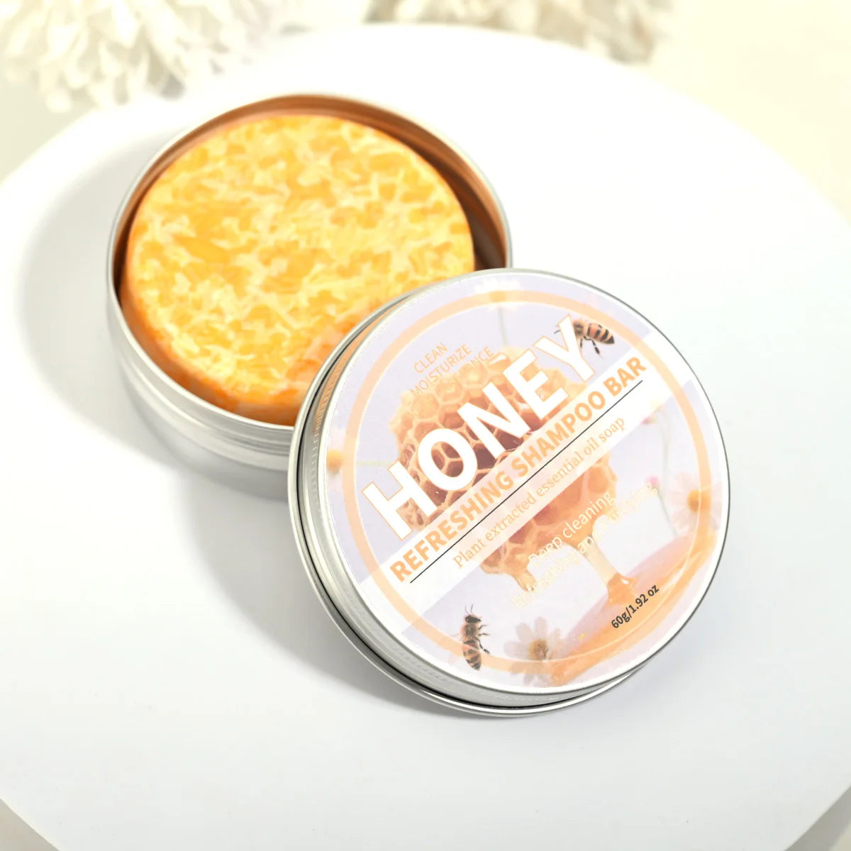 Honey Solid Shampoo Bar – Deep Moisture & Mild Cleansing Solid Shampoo Bar Zpaxo