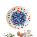 Garlic Grater Plate Manual Ceramic Fruit Pattern Bowl Dish Ginger