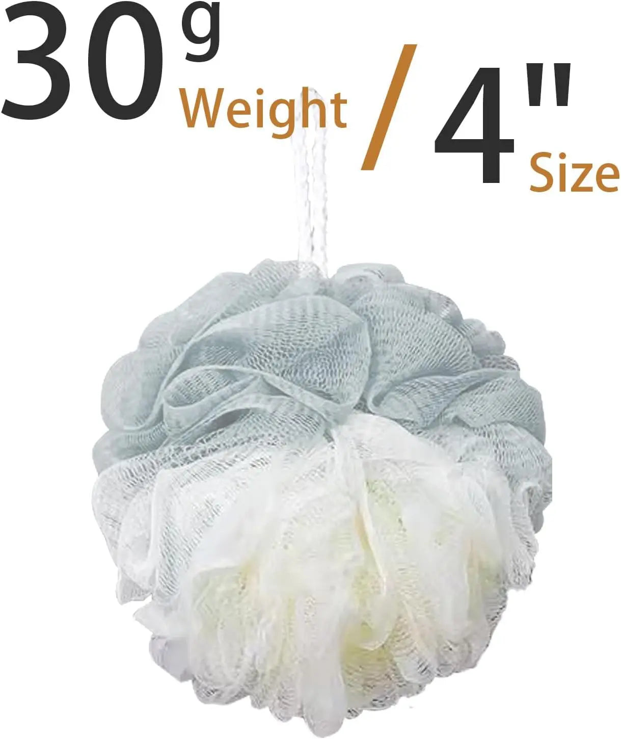 3-Pack Exfoliating Bath Net Set – Foam Ball, Scrub & Back Brush