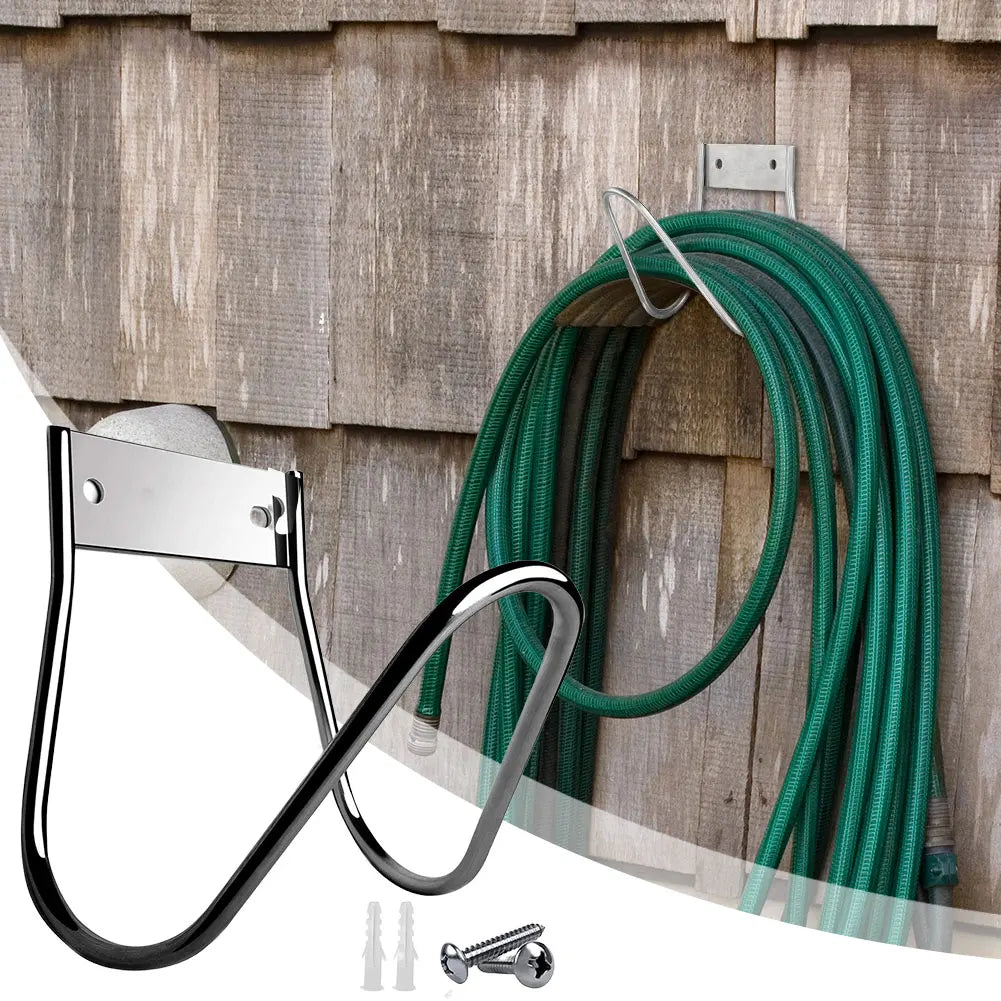Stainless Steel Garden Hose Holder Wall Mount Water Hanger Hook