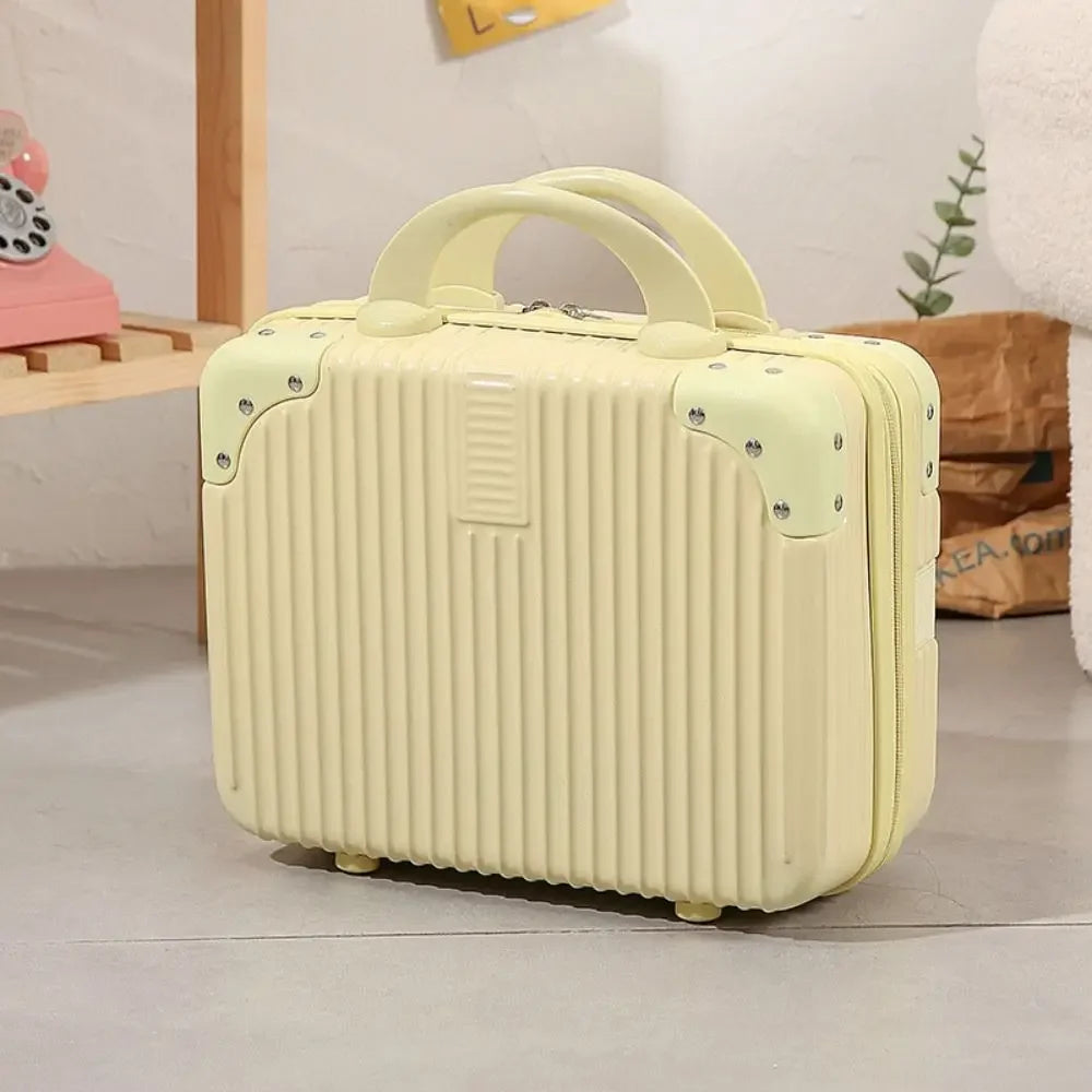 Mini Travel Suitcase Cosmetic Box Password Hand Luggage Organizer