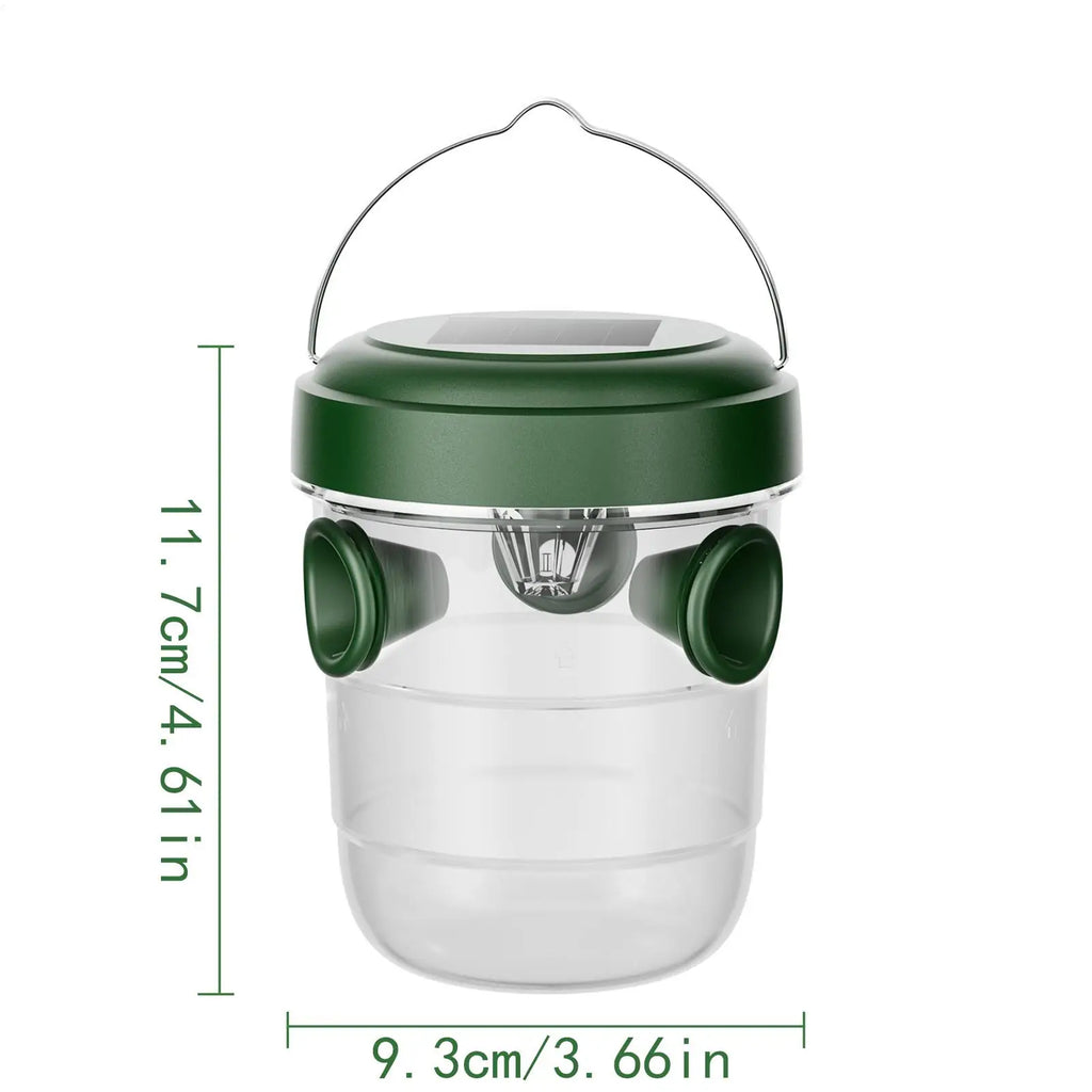1PC Solar Wasp Traps Clear Waterproof Hanging Hornets Trap for Indoor Outdoor Reusable Garden Fruit Bee Flying Catcher Zpaxo