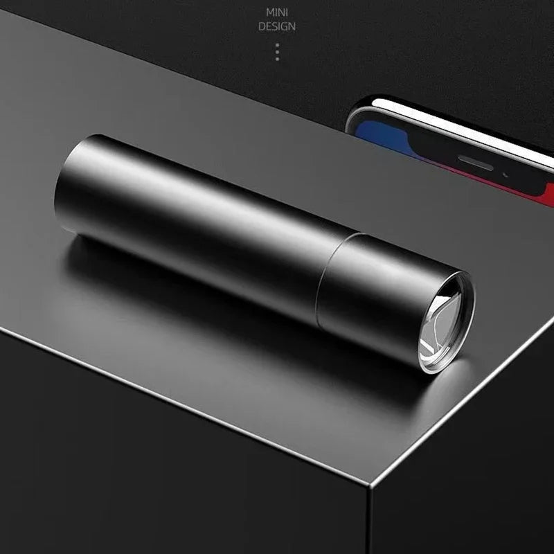 Mini USB Rechargeable LED Flashlight – Zoomable Pocket Torch 600LM