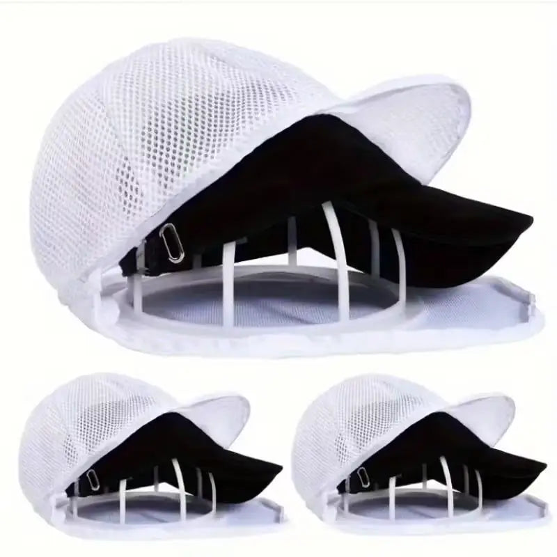 2pcs Mesh Hat Cleaning Set – Bag & Drying Rack, Gentle Baseball Cap Cleaner, Laundry Cage Stand Zpaxo