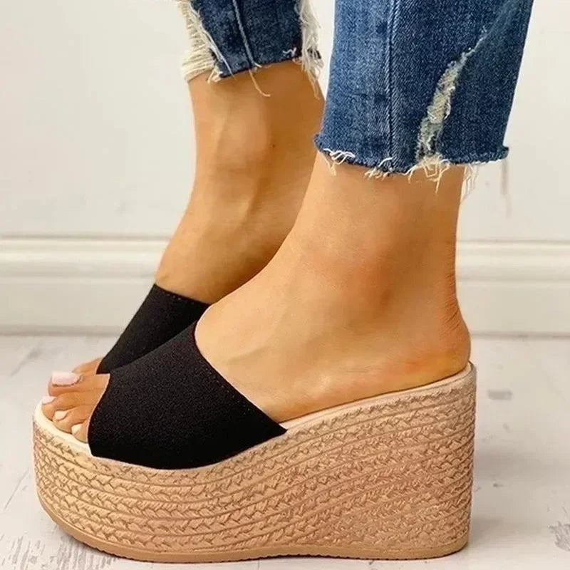 2024 Summer Women's Sandals Peep-toe Shoes Woman High-heeled