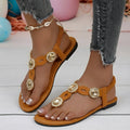 2026 Women Sandals Summer Flat Shoes Female Bohemian Flip Flops Ladies Vacation Beach Lightweight Shoes Women Zapatos De Mujer Zpaxo Orange 43