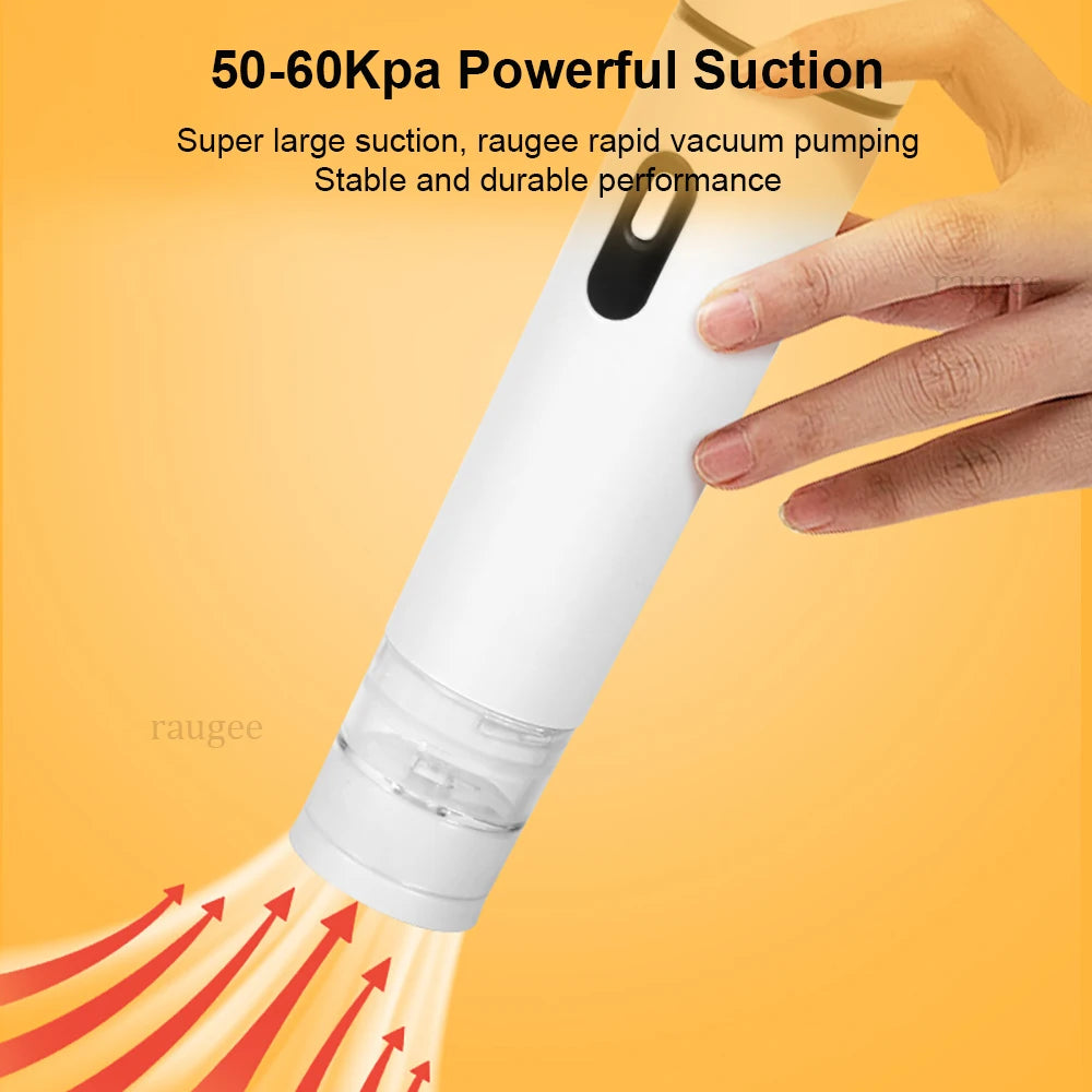 Electric Vacuum Sealer Pump Rechargeable Air Automatic Sealing