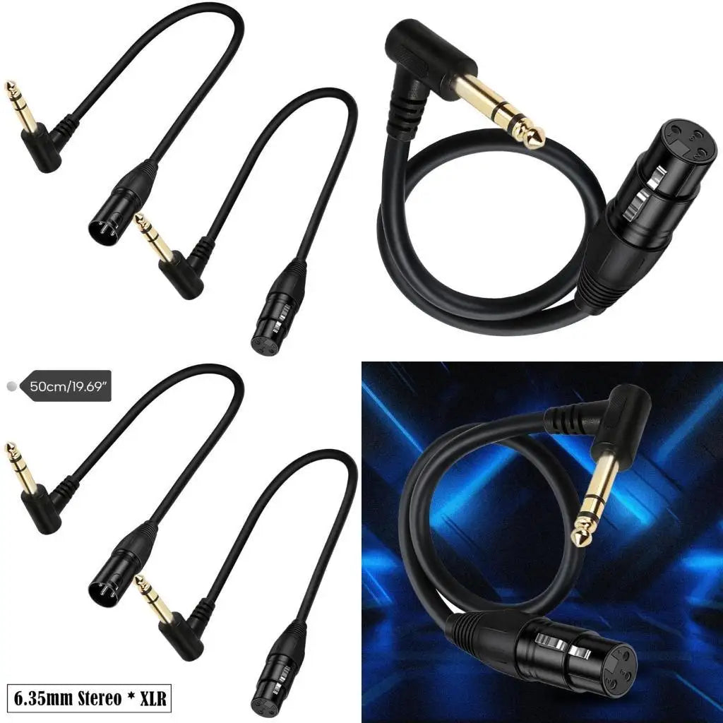 652F 1 XLR Microphone Adapter Cable Stereo Male Female Connector Mixer Zpaxo