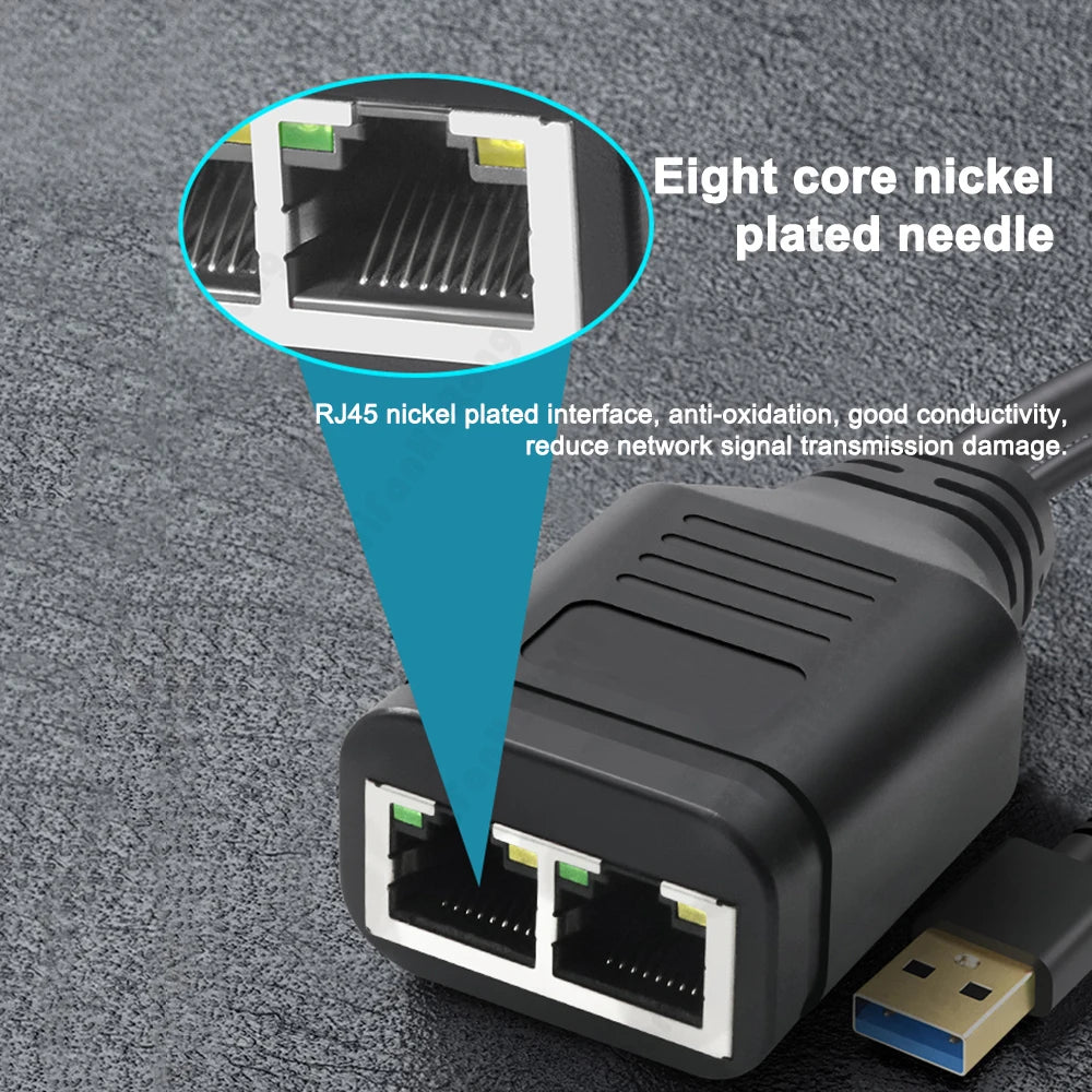 RJ45 Female Splitter Double Connector Adapter Ports Coupler For Laptop Docking Stations 1 To 2 Ways LAN Ethernet Network Cable Zpaxo