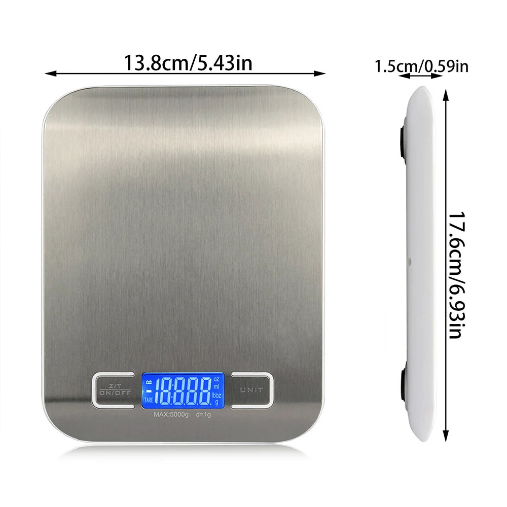 Digital Kitchen Scale Electric Food Scale with oz/g Units for Meal Prep Cooking Baking Replaceable Battery Power Zpaxo J2632