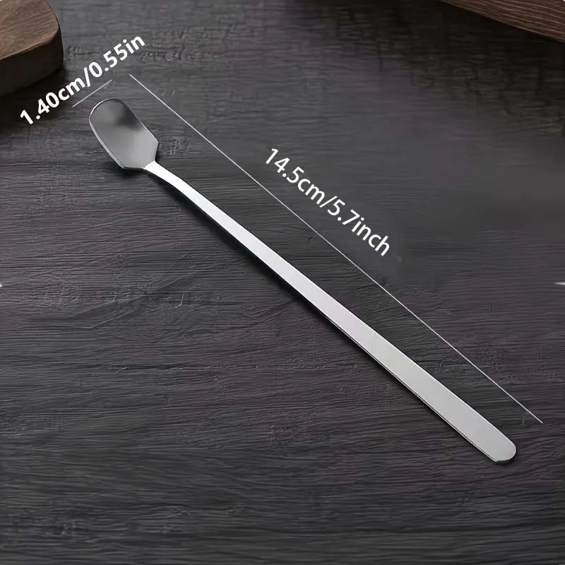 1PCS Stainless Steel Long Handle Ice Spoon Tableware For Candle Stirring Spoon , Stainless Steel Spoon for Candle Making Zpaxo 1pc