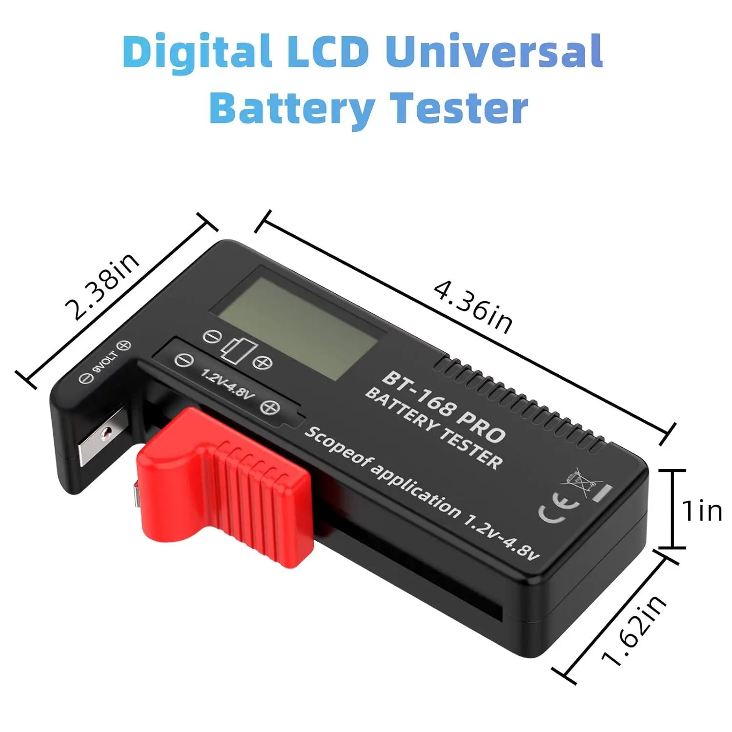 BT-168 Digital Lithium Battery Capacity Tester Checkered Load