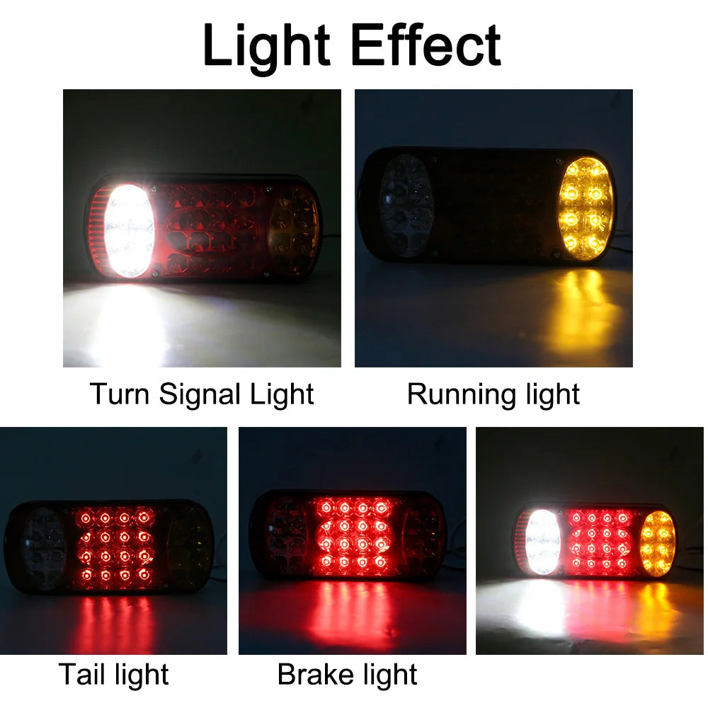 32LED Waterproof Taillight Signal Indicator Trailer Lorry Car Truck