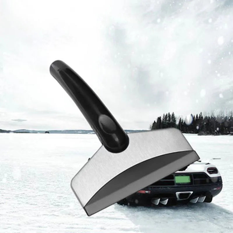 Stainless Steel Car Windshield Ice Scraper Snow Removal Shovel Defrosting Ice Scraper Tool Glass Snow Removal Tools Zpaxo