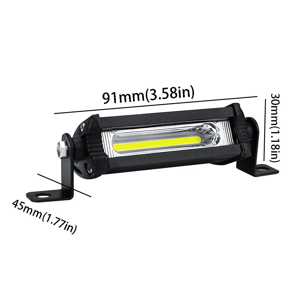 Headlight COB LED Work Light Single Row Mini Bar Spotlight Lorry Zpaxo 91mm-3.58in