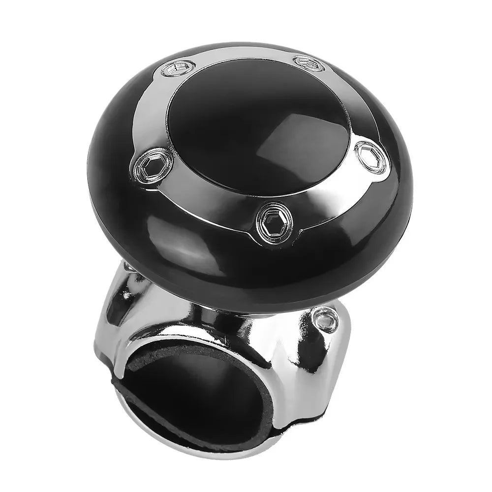 Universal ABS Steering Wheel Spinner Knob Rotating Adapter Ball Zpaxo Black