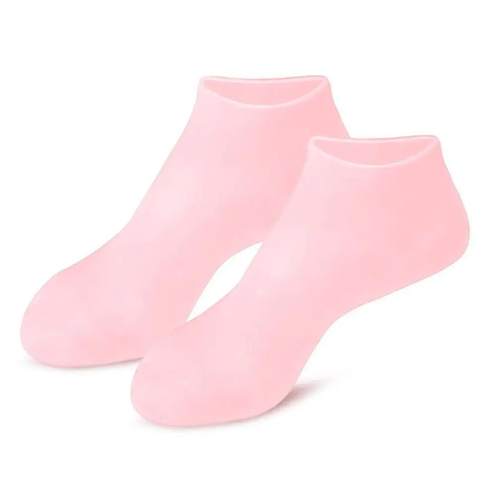 Silicone Foot Care Socks Pain Relief Anti Cracking Dead Skin Remove Protector Waterproof Moisturizing Gel Socks Women Zpaxo Pink-39-41