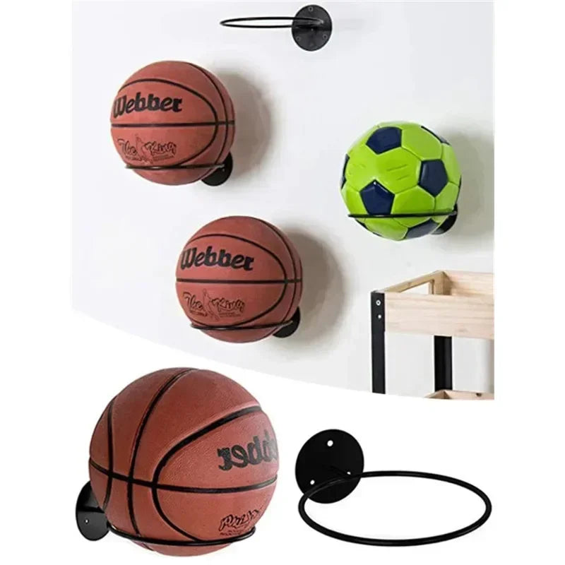2025 New 1-5pcs Iron Basketball Football Volleyball Storage Rack Household Wall Mounted Ball Rack Wall Storage Rack Zpaxo