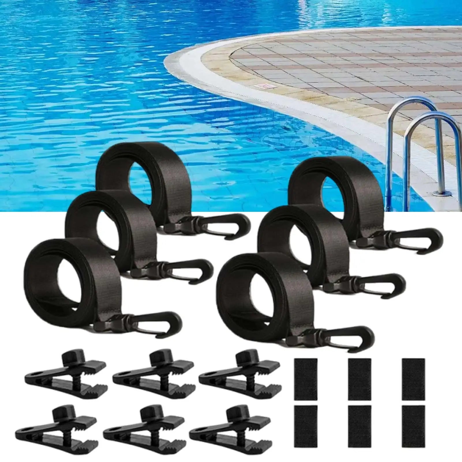 Universal Heavy Duty Solar Cover Reel Strap UV-Resistant Fastening