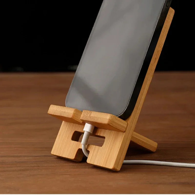 Solid Wood Mobile Phone Charging Stand Multi-functional Tablet Sewing Zpaxo