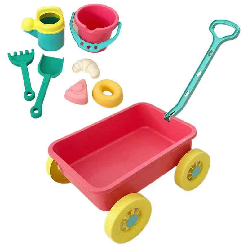 Toddler Beach Toys Early Learning Sand Play Trolley 8 Fun Outdoor Zpaxo
